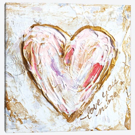 Love You More Heart II Canvas Print #KZE7} by Mackenzie Kissell Canvas Artwork