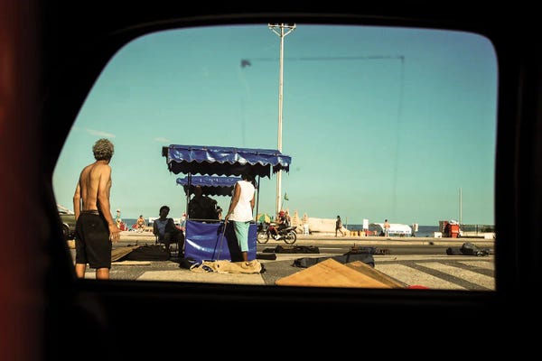 Kenzo Ejiri: Ipanema Beach Taxi Frame II by Kenzo Ejiri