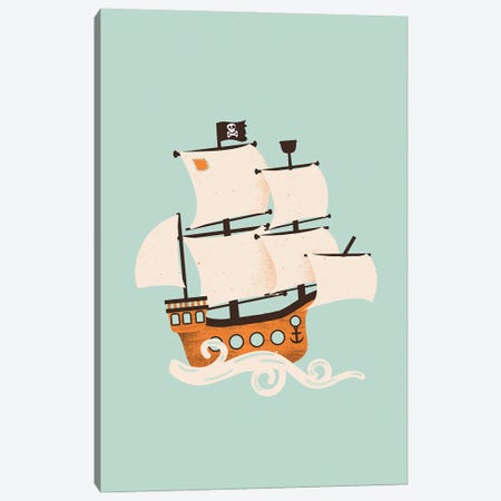 Pirate Ship Canvas Print #KZL10} by Kanzilue Canvas Art