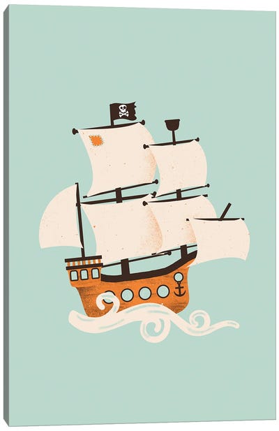 Pirate Ship Canvas Art Print - Kanzilue
