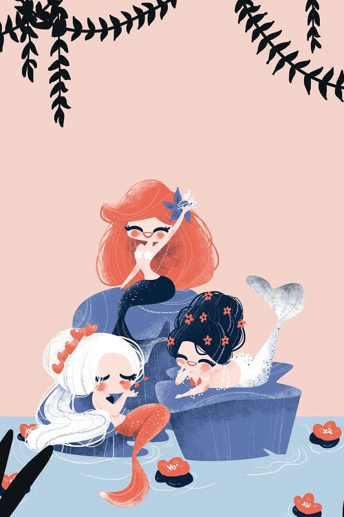 Three Mermaids by Kanzilue wall art