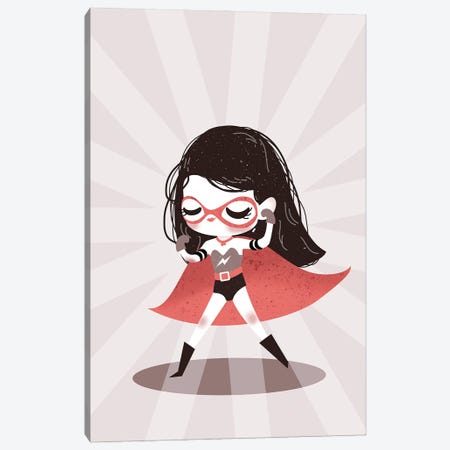Super Hero Girl Canvas Print #KZL14} by Kanzilue Canvas Print