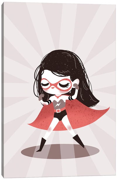 Super Hero Girl Canvas Art Print - Kanzilue