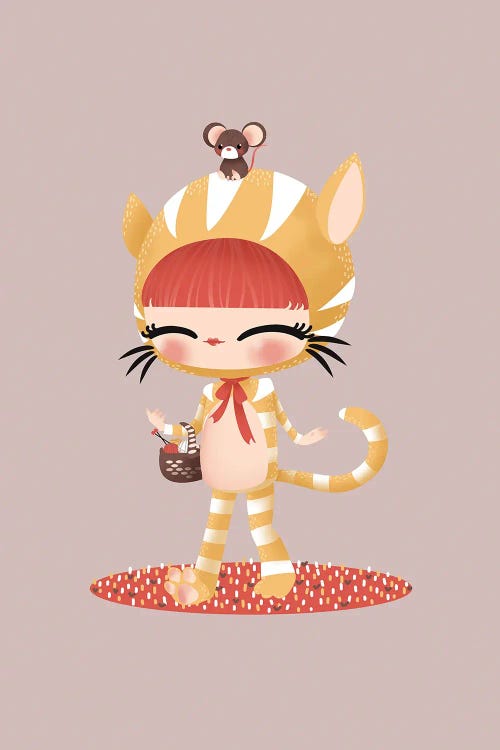 Sweeties - Cat by Kanzilue wall art
