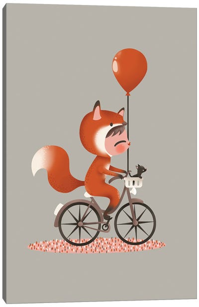 Sweeties - Fox Canvas Art Print - Balloons