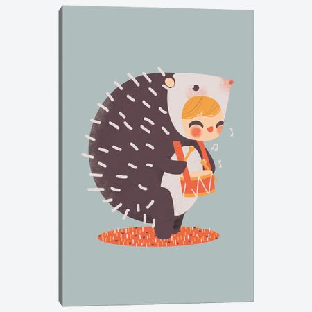 Sweeties - Hedgehog Canvas Print #KZL25} by Kanzilue Canvas Wall Art