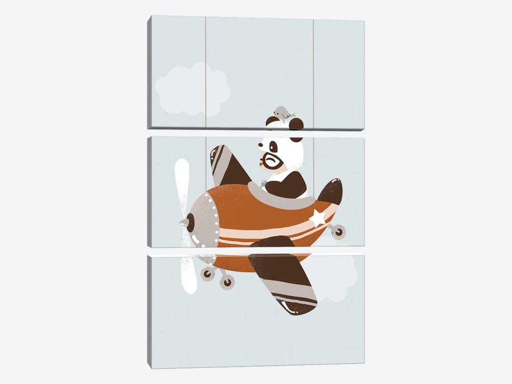 Sweeties - Panda by Kanzilue 3-piece Canvas Art