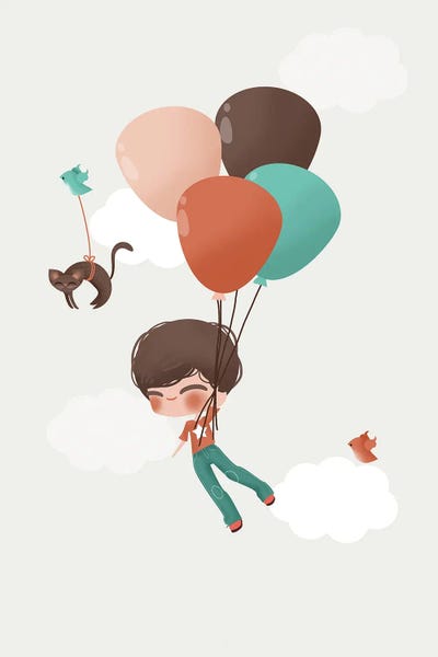 Balloons: Boy Into The Clouds by Kanzilue