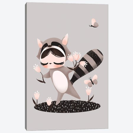 Sweeties - Raccoon Canvas Print #KZL31} by Kanzilue Canvas Artwork