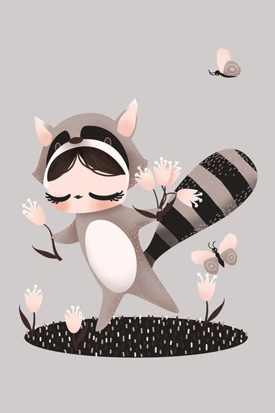 Butterflies and Flowers: Sweeties - Raccoon by Kanzilue