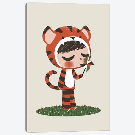Sweeties - Tiger Canvas Print #KZL33} by Kanzilue Canvas Wall Art