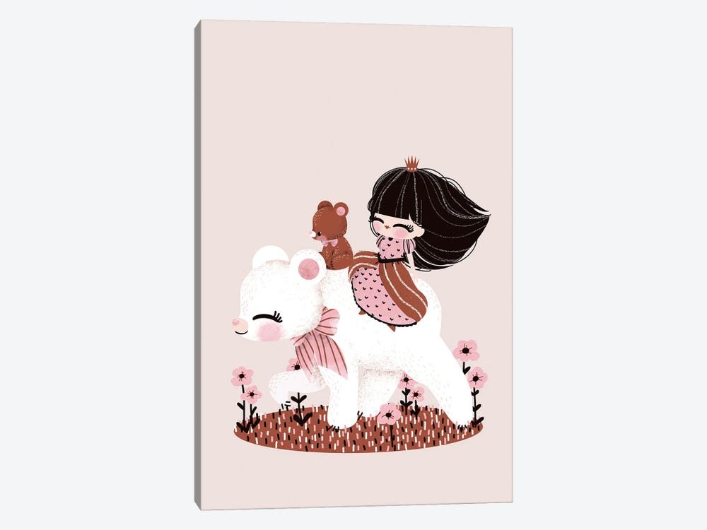 The Bear And The Princess by Kanzilue 1-piece Canvas Art Print