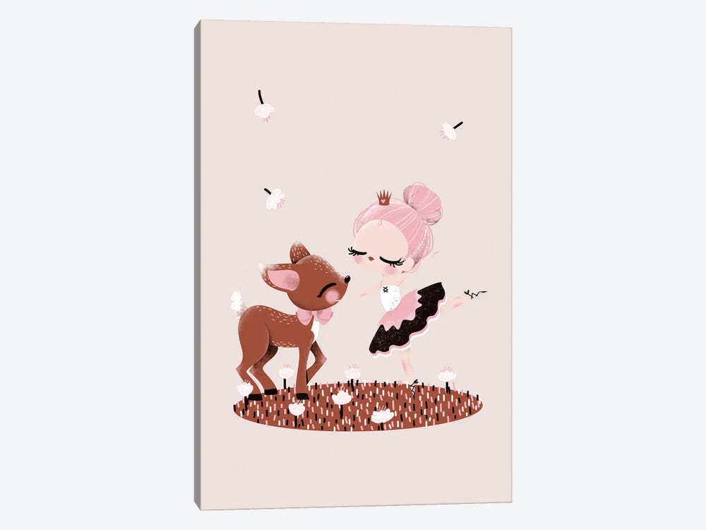 The Fawn And The Ballerina by Kanzilue 1-piece Canvas Artwork