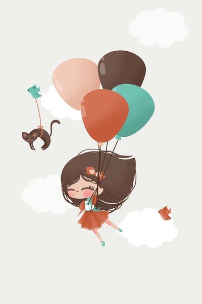 Balloons: Girl Into The Clouds by Kanzilue