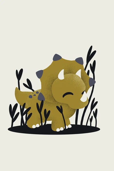 The Triceratops by Kanzilue art print