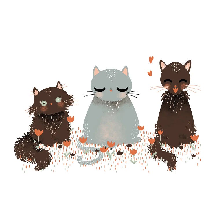Three Cats by Kanzilue wall art