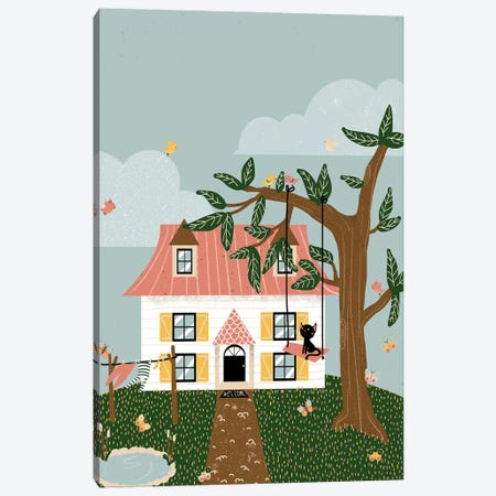 Pretty House Canvas Print #KZL4} by Kanzilue Art Print