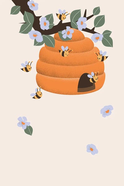 The Bees by Kanzilue art print