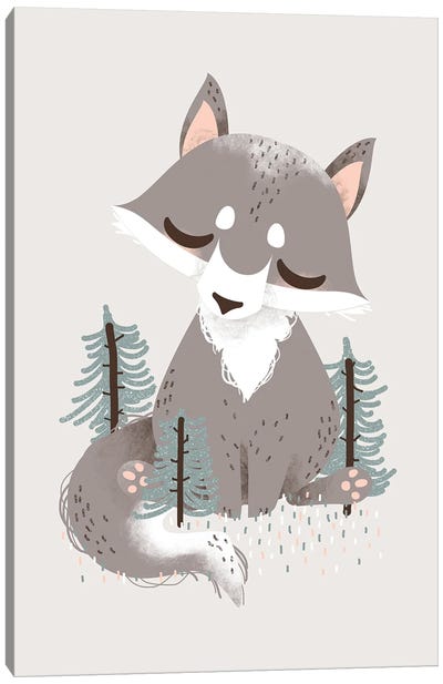 Cute Animals - The Wolf Canvas Art Print - Kanzilue