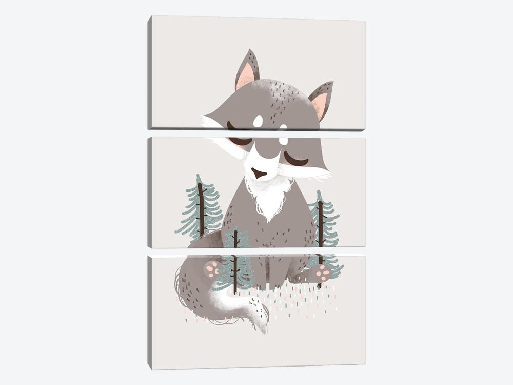 Cute Animals - The Wolf by Kanzilue 3-piece Art Print