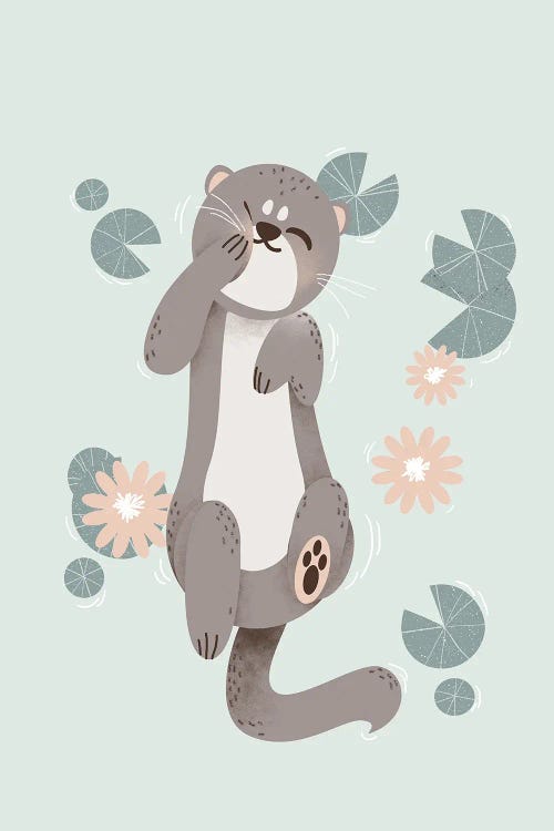 Cute Animals - The Otter by Kanzilue wall art
