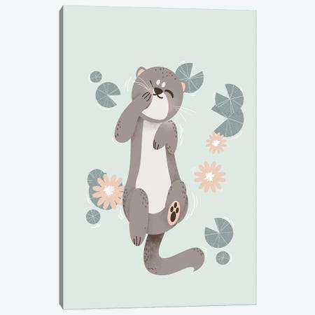 Cute Animals - The Otter Canvas Print #KZL54} by Kanzilue Canvas Print