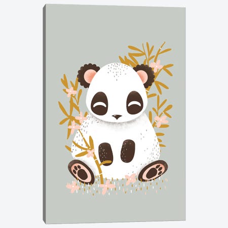 Cute Animals - The Panda Canvas Print #KZL55} by Kanzilue Canvas Print