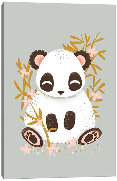 Cute Animals - The Panda Canvas Art Print - Kanzilue