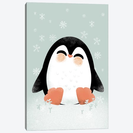 Cute Animals - The Pingouin Canvas Print #KZL56} by Kanzilue Canvas Art Print
