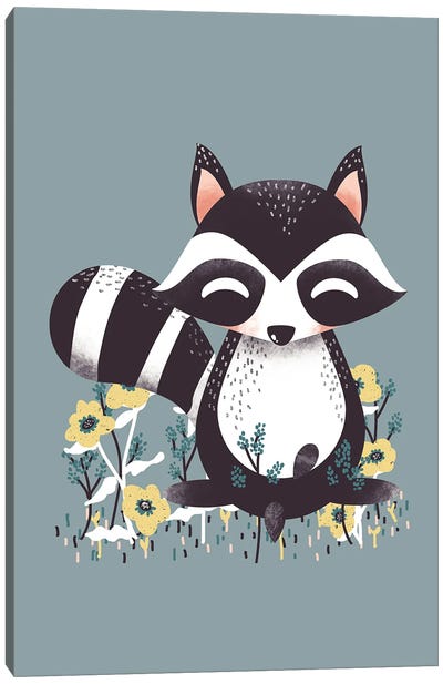 Cute Animals - The Raccoon Canvas Art Print - Kanzilue