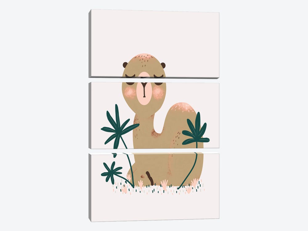 Cute Animals - The Camel by Kanzilue 3-piece Canvas Print