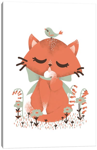Cute Animals - The Cat Canvas Art Print - Orange Cat Art
