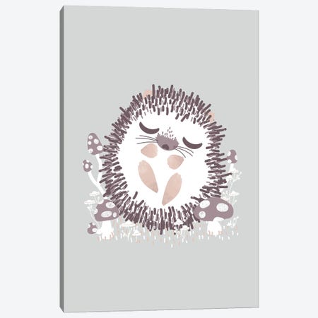Cute Animals - The Hedgehog Canvas Print #KZL66} by Kanzilue Canvas Artwork