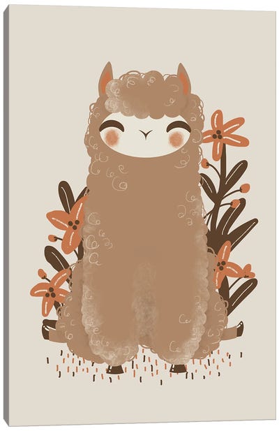 Cute Animals - The Lama Canvas Art Print - Kanzilue