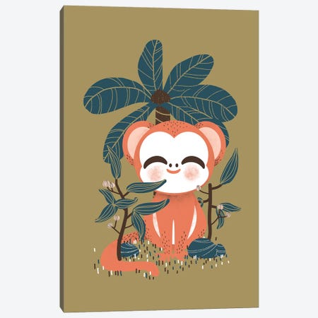 Cute Animals - The Monkey Canvas Print #KZL68} by Kanzilue Canvas Print