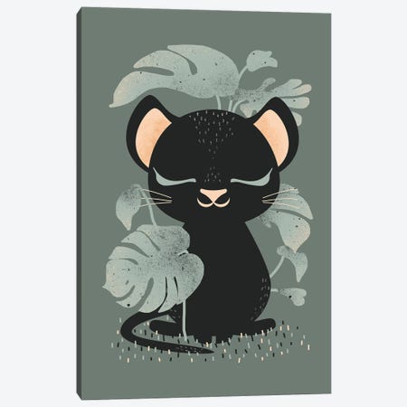 Cute Animals - The Panther Canvas Print #KZL70} by Kanzilue Canvas Artwork
