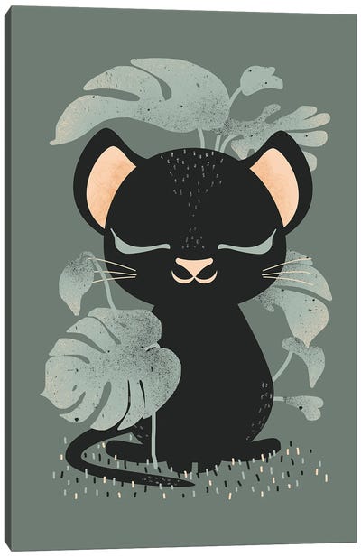 Cute Animals - The Panther Canvas Art Print - Kanzilue