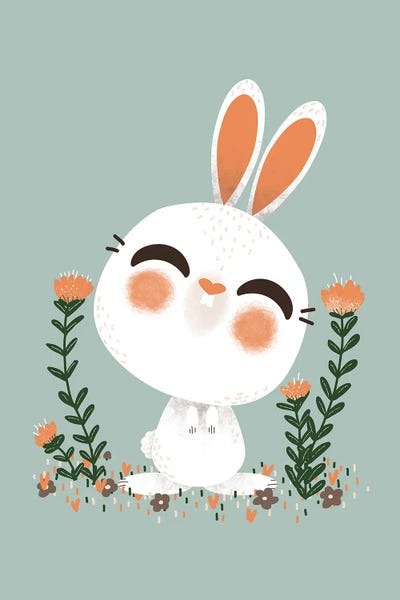 Cute Animals - The Rabbit by Kanzilue canvas print