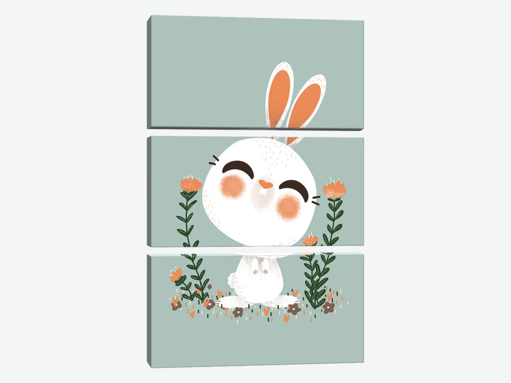 Cute Animals - The Rabbit by Kanzilue 3-piece Art Print