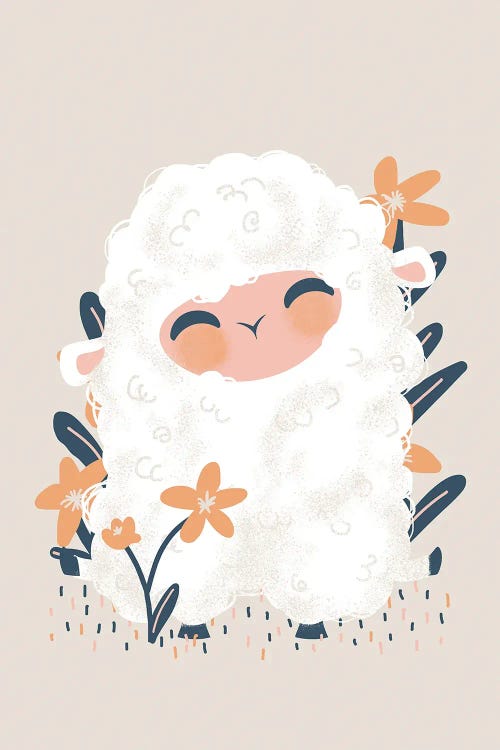 Cute Animals - The Sheep by Kanzilue wall art