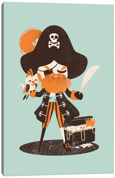 Captain Pirate Canvas Art Print - Kanzilue
