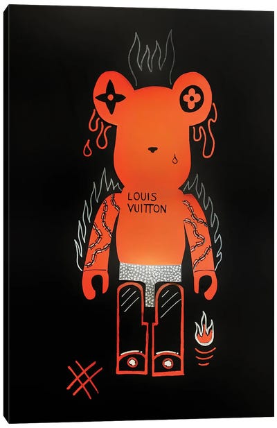 The Furious Bearbrick Canvas Art Print - Louis Vuitton Art