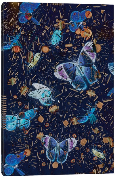 Confetti With Butterflies II Canvas Art Print