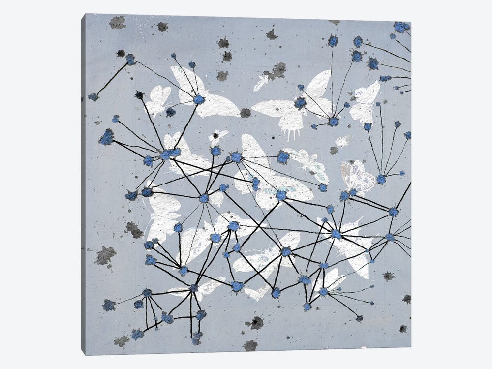 19th Century Butterfly Constellations In Blue I by Lori Arbel 1-piece Art Print