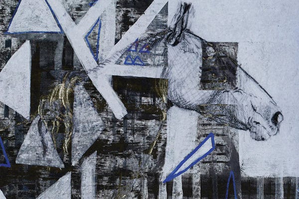 Lori Arbel: Blue Horse I by Lori Arbel