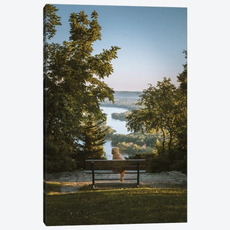 A Bench With A View Canvas Print #LAE20} by Laurel Anderson Canvas Art