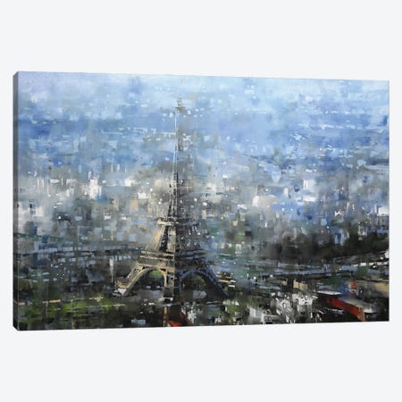 Blue Paris Canvas Print #LAG10} by Mark Lague Art Print