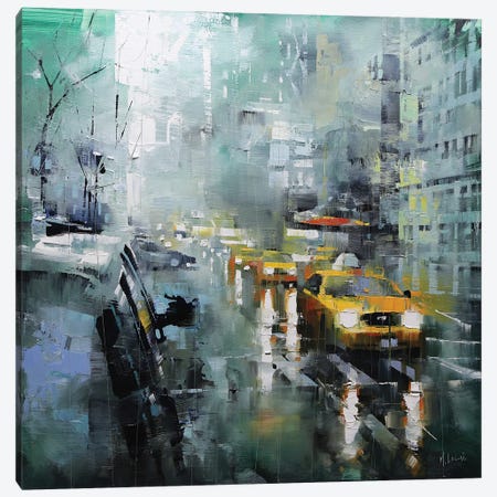 New York Rain Canvas Print #LAG3} by Mark Lague Art Print