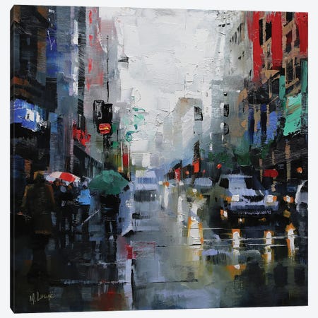 St. Catherine Street Rain Canvas Print #LAG4} by Mark Lague Canvas Art