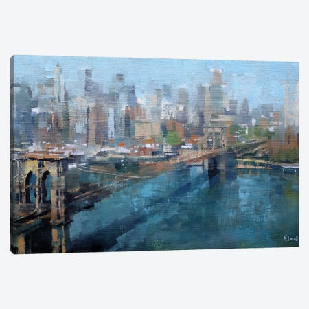 Brooklyn Bridge Canvas Print #LAG5} by Mark Lague Canvas Artwork